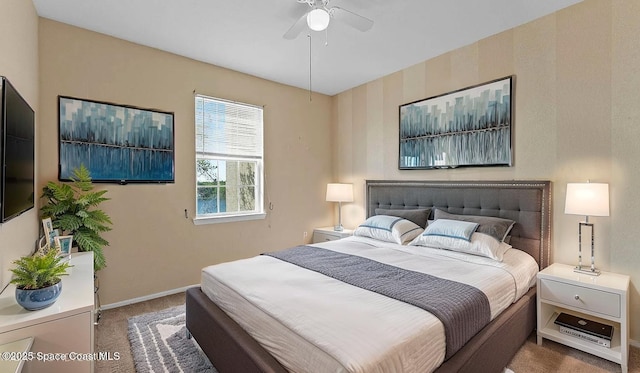 1766 Sophias Dr Unit 204, Melbourne, FL 32940 - carpeted bedroom featuring baseboards and ceiling fan