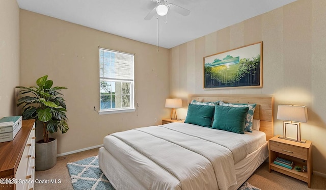 1766 Sophias Dr Unit 204, Melbourne, FL 32940 - carpeted bedroom with baseboards and a ceiling fan