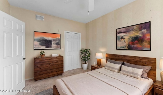 1766 Sophias Dr Unit 204, Melbourne, FL 32940 - bedroom featuring light colored carpet and ceiling fan