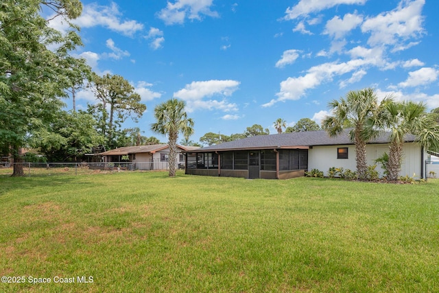 5460 Holden Rd, Cocoa, FL 32927 - back of house with a sunroom