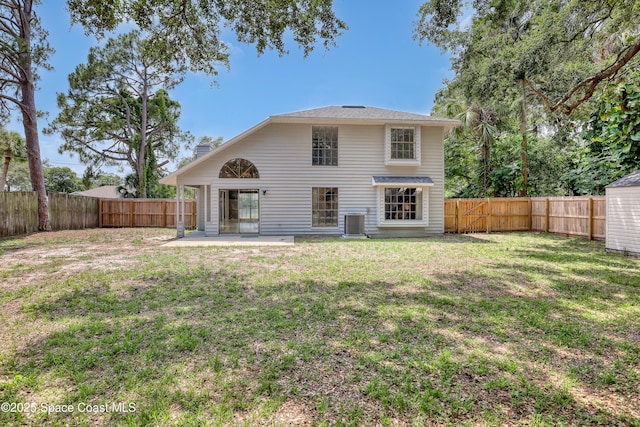 6827 Dodge Rd, Cocoa, FL 32927 - rear view of house featuring a patio and central air condition unit