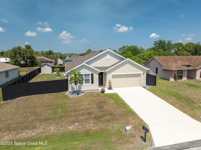1460 Glendale Ave NW, Palm Bay, FL 32907 - view of front of house featuring a garage and concrete driveway