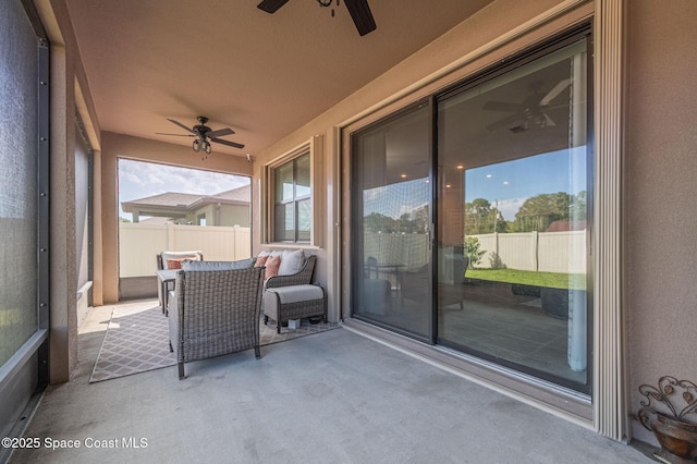 738 Old Country SE, Palm Bay, FL 32909 - view of patio with ceiling fan