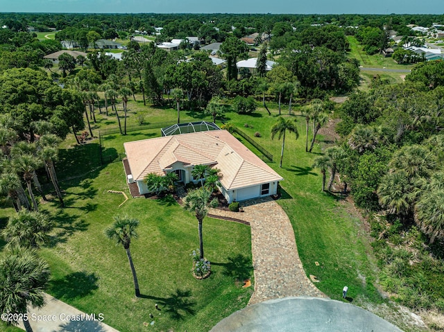 208 Chello Ave, Sebastian, FL 32958 - aerial view of property and surrounding area with a tree filled landscape