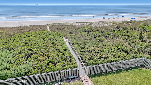 4000 Ocean Beach Blvd Unit 1J, Cocoa Beach, FL 32931 - drone / aerial view of waterfront with a beach