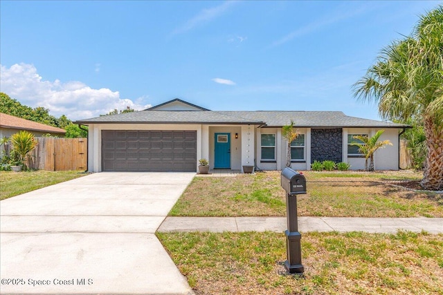 1020 Sycamore Dr, Rockledge, FL 32955 - ranch-style house with a garage and concrete driveway