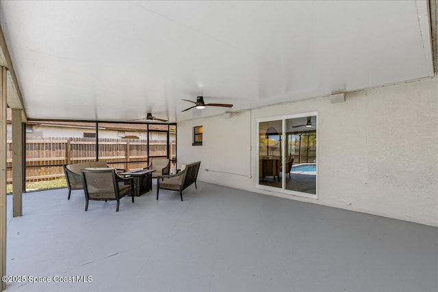 1020 Sycamore Dr, Rockledge, FL 32955 - view of patio featuring ceiling fan and outdoor lounge area