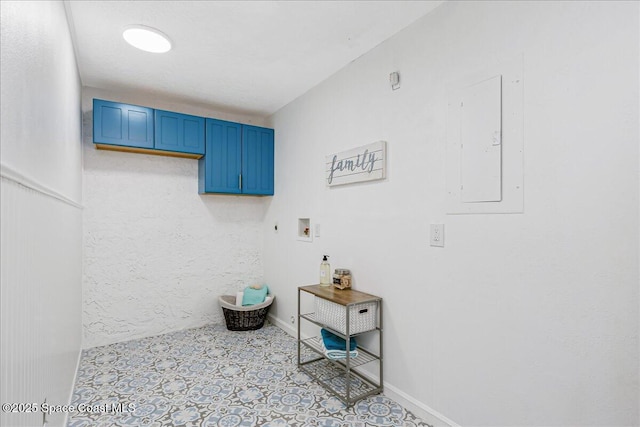 1020 Sycamore Dr, Rockledge, FL 32955 - washroom with washer hookup, electric panel, and baseboards