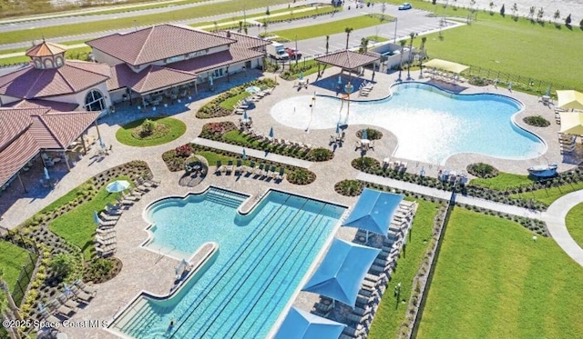 2291 Trava Ln, Melbourne, FL 32940 - bird's eye view of a pool area