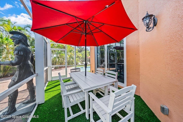 120 Mediterranean Way, Indian Harbour Beach, FL 32937 - view of patio featuring outdoor dining area