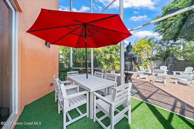 120 Mediterranean Way, Indian Harbour Beach, FL 32937 - view of patio / terrace with outdoor dining area