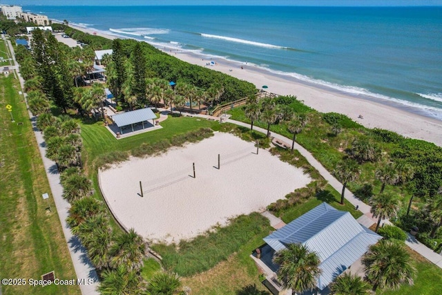 120 Mediterranean Way, Indian Harbour Beach, FL 32937 - aerial view of property's location featuring waterfront with a beach