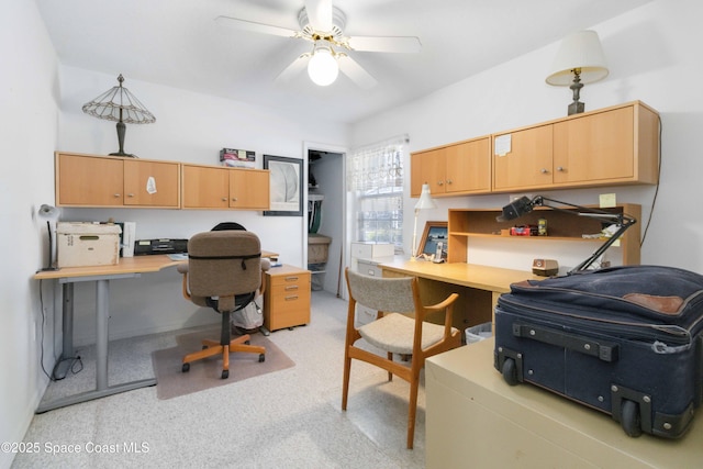 1181 Cypress Trace Dr, Melbourne, FL 32940 - home office featuring ceiling fan