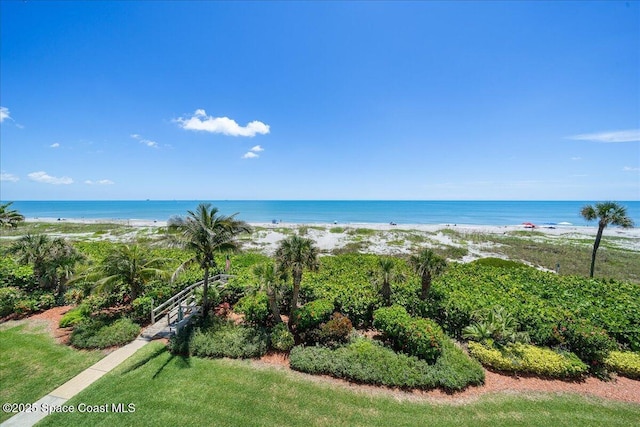 1527 S Atlantic Ave Unit 201, Cocoa Beach, FL 32931 - water view featuring nearby beach