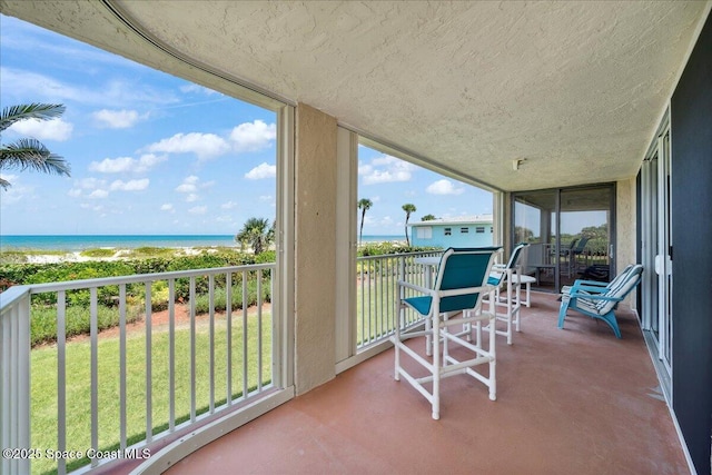 1527 S Atlantic Ave Unit 201, Cocoa Beach, FL 32931 - balcony with view of water and beach