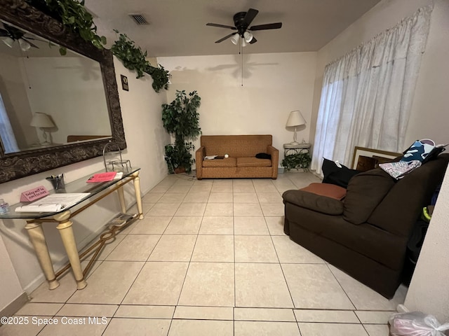 2642 Fleming Ave SW, Palm Bay, FL 32908 - living room featuring a ceiling fan and tile patterned flooring