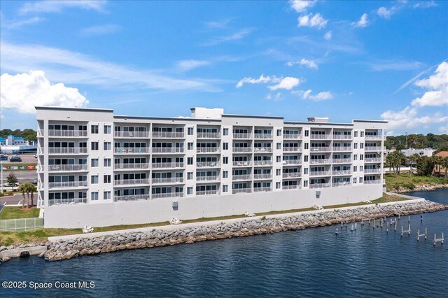 1825 Riverside Dr Unit 205, Titusville, FL 32780 - view of apartment building / complex with a water view