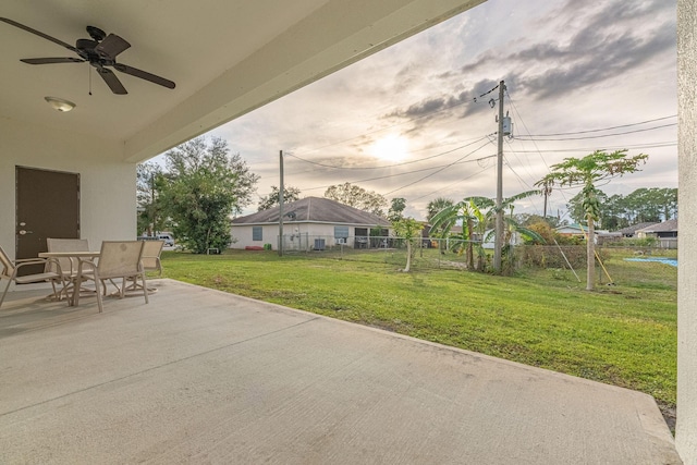 382 Eldron Blvd NE, Palm Bay, FL 32907 - view of patio with a ceiling fan and outdoor dining area