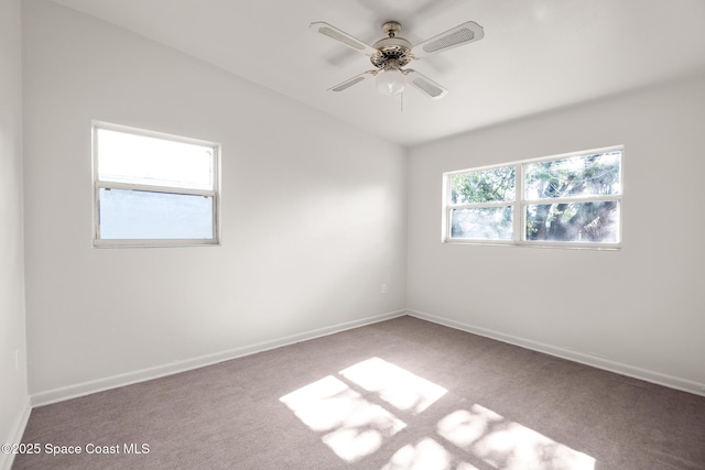 418 N Fiske Blvd, Cocoa, FL 32922 - unfurnished room featuring carpet flooring, ceiling fan, and baseboards