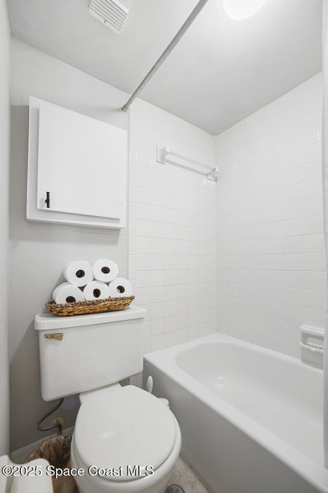 5800 N Banana River Blvd N Unit 128, Cape Canaveral, FL 32920 - bathroom featuring toilet and shower / bath combination