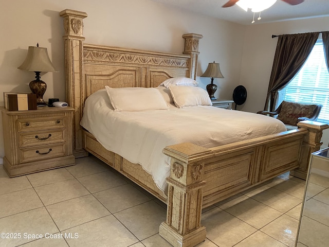 971 Sabal Grove Dr, Rockledge, FL 32955 - bedroom featuring light tile patterned floors and ceiling fan