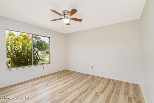 933 Gueld Ave NE, Palm Bay, FL 32905 - spare room with light wood-style flooring and ceiling fan