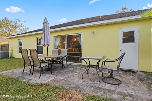2922 Brandywine Cir, Titusville, FL 32796 - view of patio / terrace with central AC and outdoor dining space