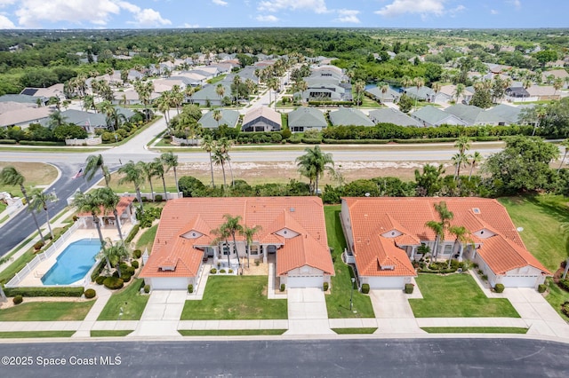 570 Shell Cove Dr, Melbourne, FL 32940 - aerial view of residential area featuring a pool area
