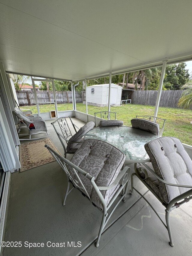 157 Lehigh Ave SE, Palm Bay, FL 32909 - sunroom / solarium featuring outdoor dining area and plenty of natural light