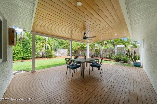 629 Verbenia Dr, Satellite Beach, FL 32937 - deck with outdoor dining area