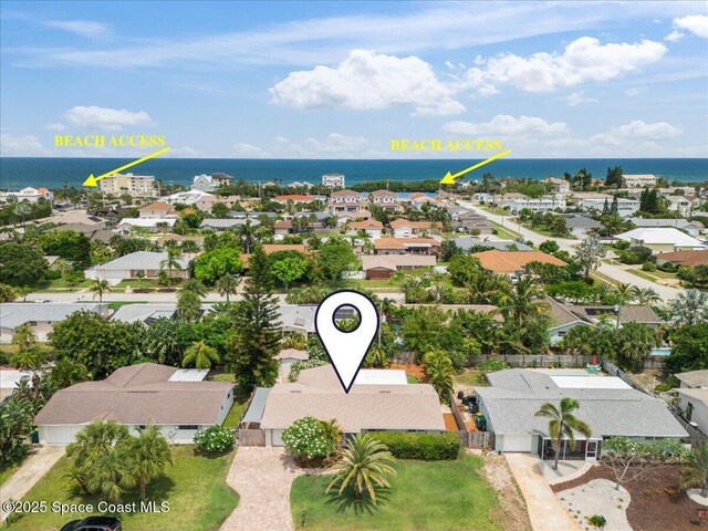 629 Verbenia Dr, Satellite Beach, FL 32937 - aerial perspective of suburban area featuring a nearby body of water