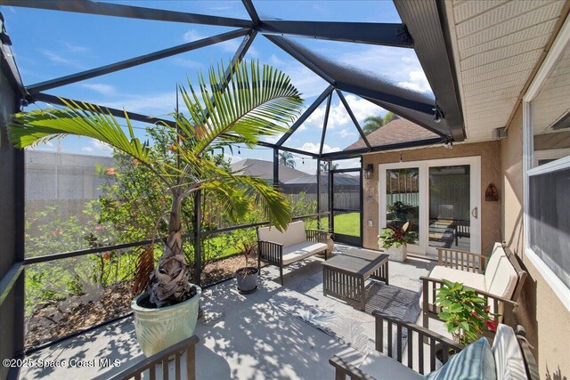 1911 Crane Creek Blvd, Melbourne, FL 32940 - sunroom / solarium featuring outdoor lounge area