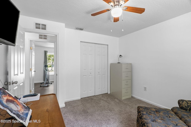1456 Saxony Rd SW, Palm Bay, FL 32908 - sitting room with a ceiling fan and carpet