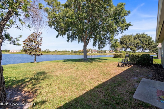 1685 Timacuan Dr, Melbourne, FL 32940 - view of grassy yard with a water view