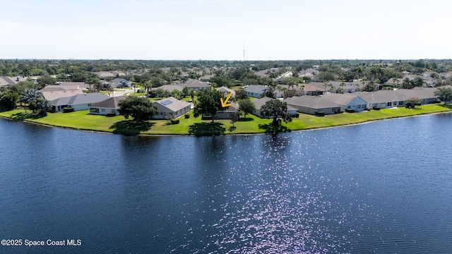 1685 Timacuan Dr, Melbourne, FL 32940 - aerial perspective of suburban area featuring a nearby body of water