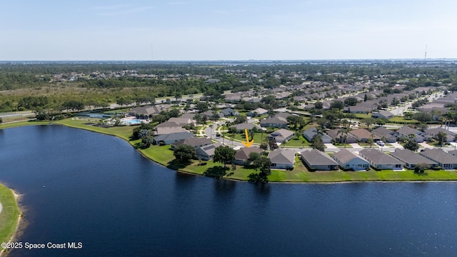 1685 Timacuan Dr, Melbourne, FL 32940 - aerial perspective of suburban area with a large body of water