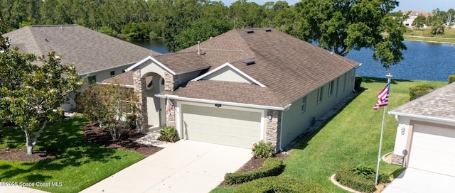 1685 Timacuan Dr, Melbourne, FL 32940 - view from above of property with a large body of water