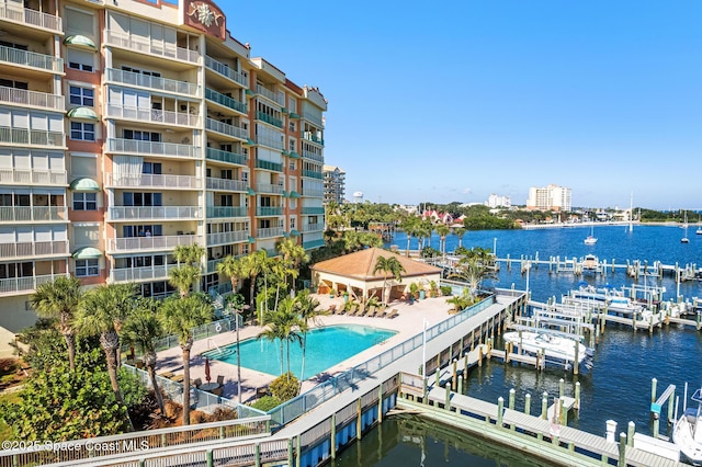 104 Riverside Dr Unit 301, Cocoa, FL 32922 - community pool with a water view