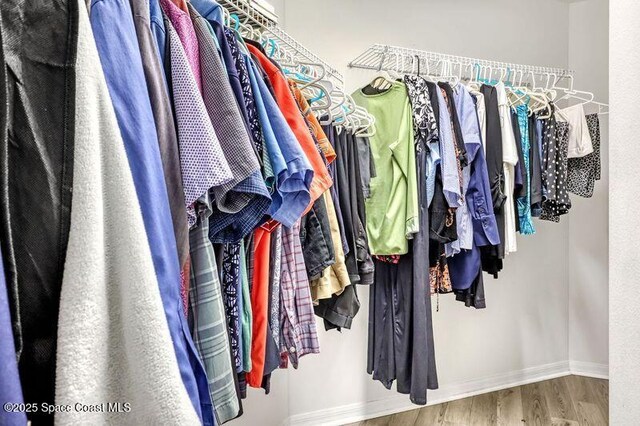 1545 Boca Rio Dr, Melbourne, FL 32940 - spacious closet featuring wood finished floors