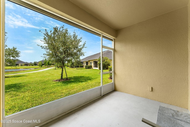 5928 Van Ness Dr, Melbourne, FL 32940 - unfurnished sunroom with a water view and a residential view
