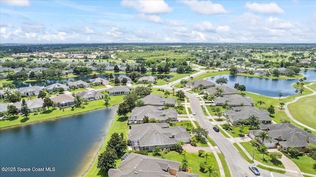 4160 Aberdeen Cir, Rockledge, FL 32955 - aerial perspective of suburban area featuring a large body of water