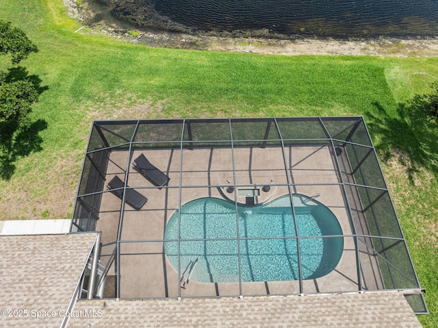 3360 Fort Sumter St, Melbourne, FL 32934 - view of subject property with a pool and a nearby body of water