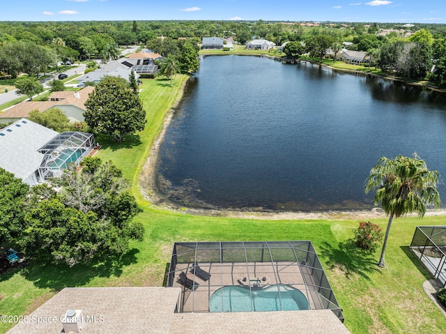 3360 Fort Sumter St, Melbourne, FL 32934 - aerial view of a nearby body of water and a pool area