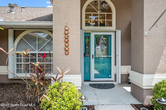 3360 Fort Sumter St, Melbourne, FL 32934 - property entrance with stucco siding
