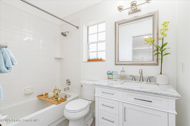 2508 Coral Ridge Cir, Melbourne, FL 32935 - bathroom featuring vanity, toilet, and shower / bath combination