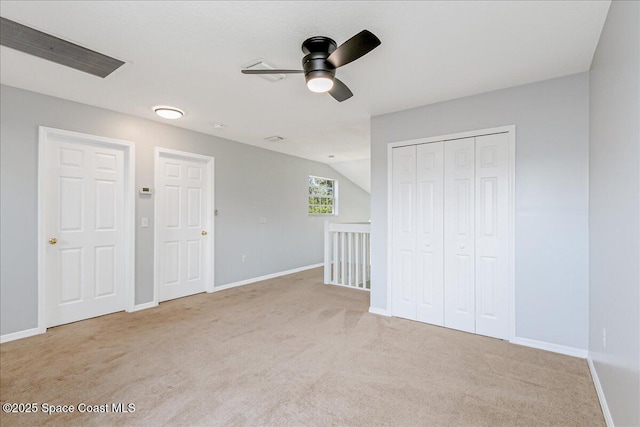 2508 Coral Ridge Cir, Melbourne, FL 32935 - unfurnished bedroom featuring carpet flooring, baseboards, and ceiling fan