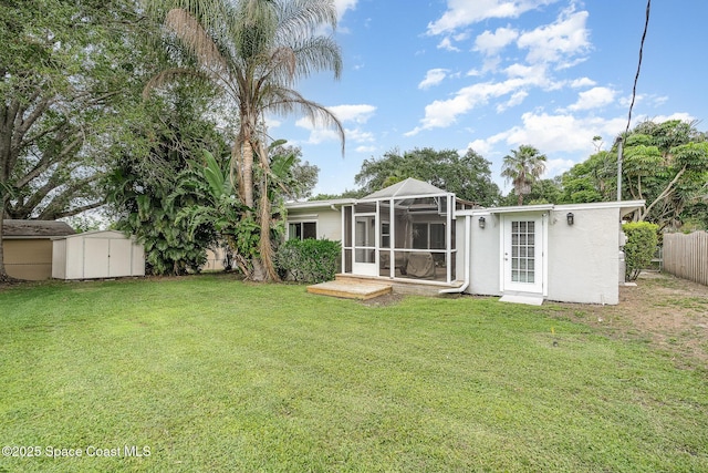 118 S Indian Cir, Cocoa, FL 32922 - rear view of house featuring stucco siding