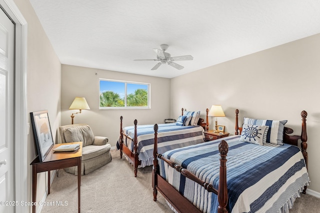 262 Prince William Ct, Satellite Beach, FL 32937 - bedroom featuring light carpet and a ceiling fan