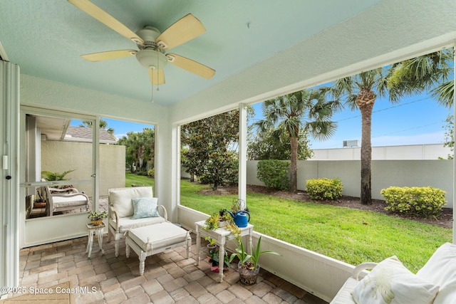 262 Prince William Ct, Satellite Beach, FL 32937 - sunroom / solarium with ceiling fan