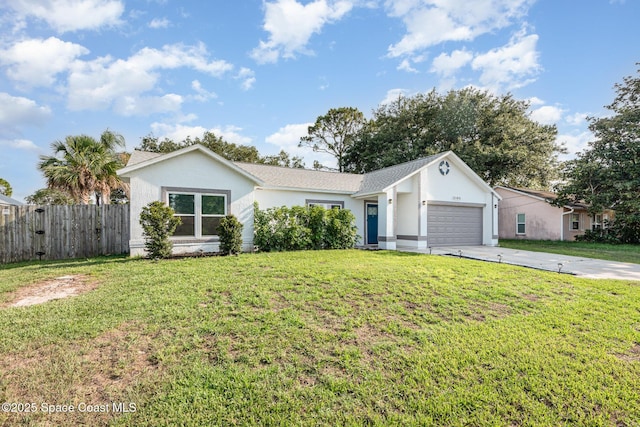 5145 Fay Blvd, Cocoa, FL 32927 - single story home with an attached garage, concrete driveway, and stucco siding